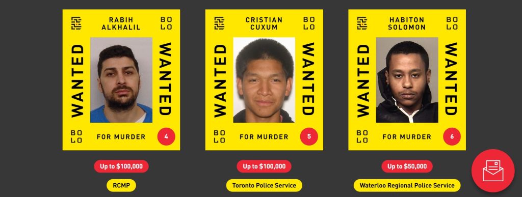 Polícia de Toronto revela os 25 fugitivos mais procurados do Canadá e oferece $1 milhão em recompensas