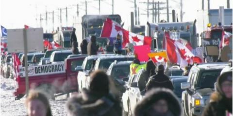 Motoristas alertados sobre atrasos significativos no trânsito nas rodovias quando o comboio de caminhoneiros entra em Ontário